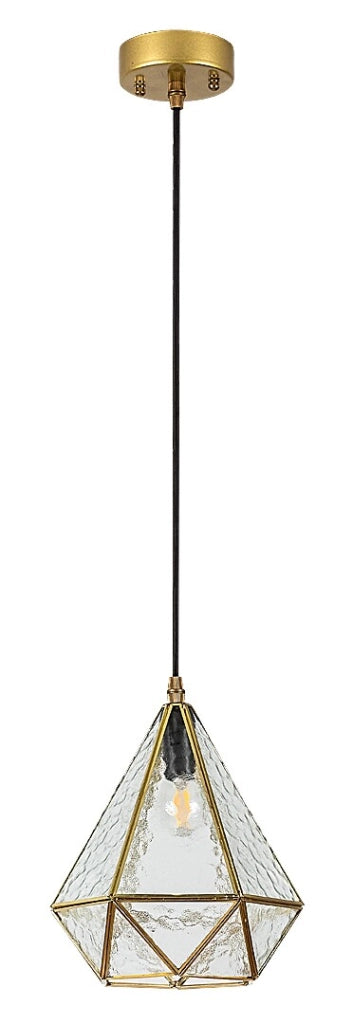 Lampada sospensione vintage oro vetro Norah E14 Rabalux