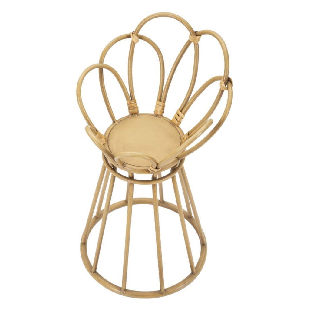 Porta-vaso Panama Tower in ferro e rattan Ø 28x48 cm