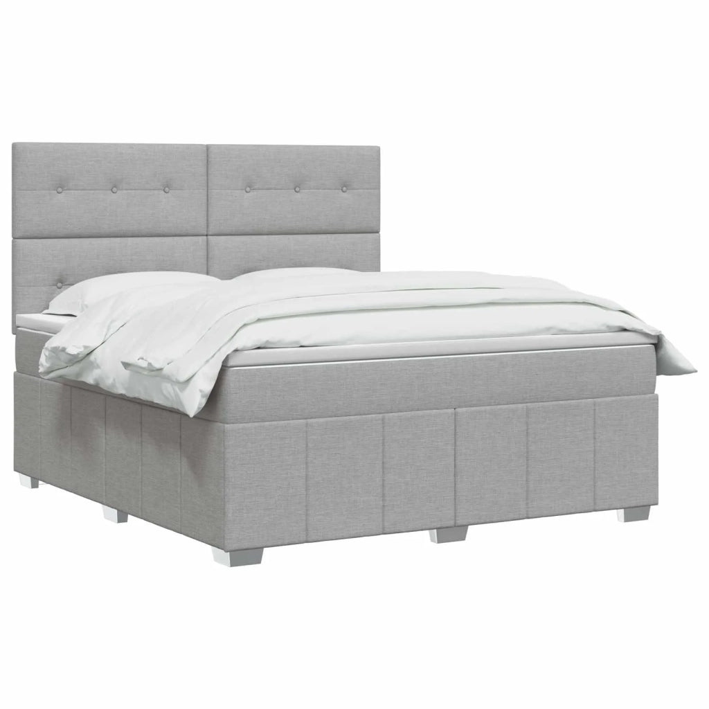 Letto box spring con materasso Grigio Chiaro 160 x 200 cm 3454176