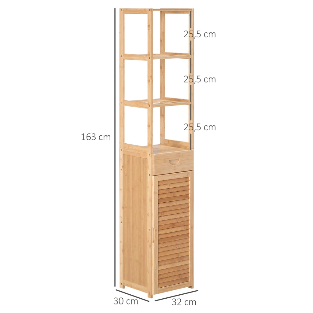 Scaffale Bagno ¨C Minimal ¨C Bamb¨´, 32x30x163 cm