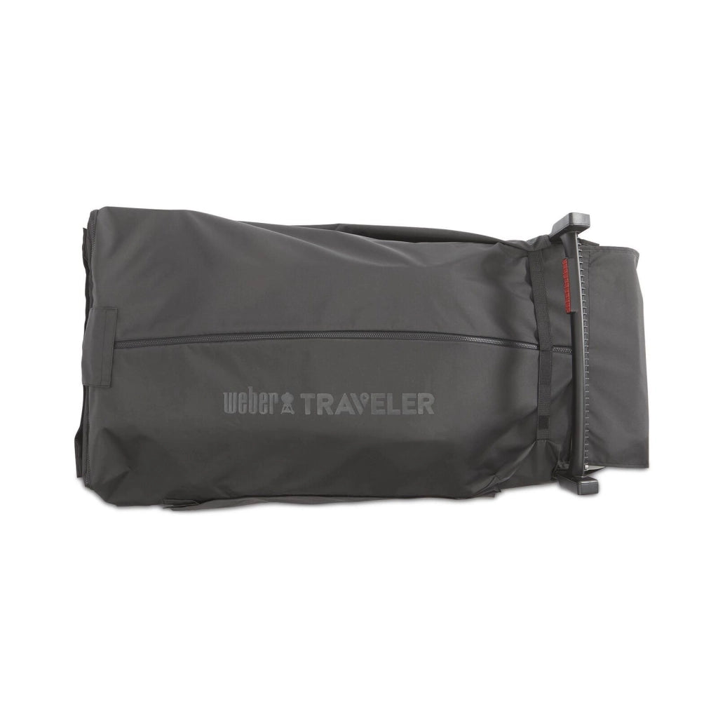 Weber 7030 Traveler Custodia Protettiva per Barbecue Portatile con Vano Portautensili e Tessuto Resistente a Grassi e Sporcizia colore Nero