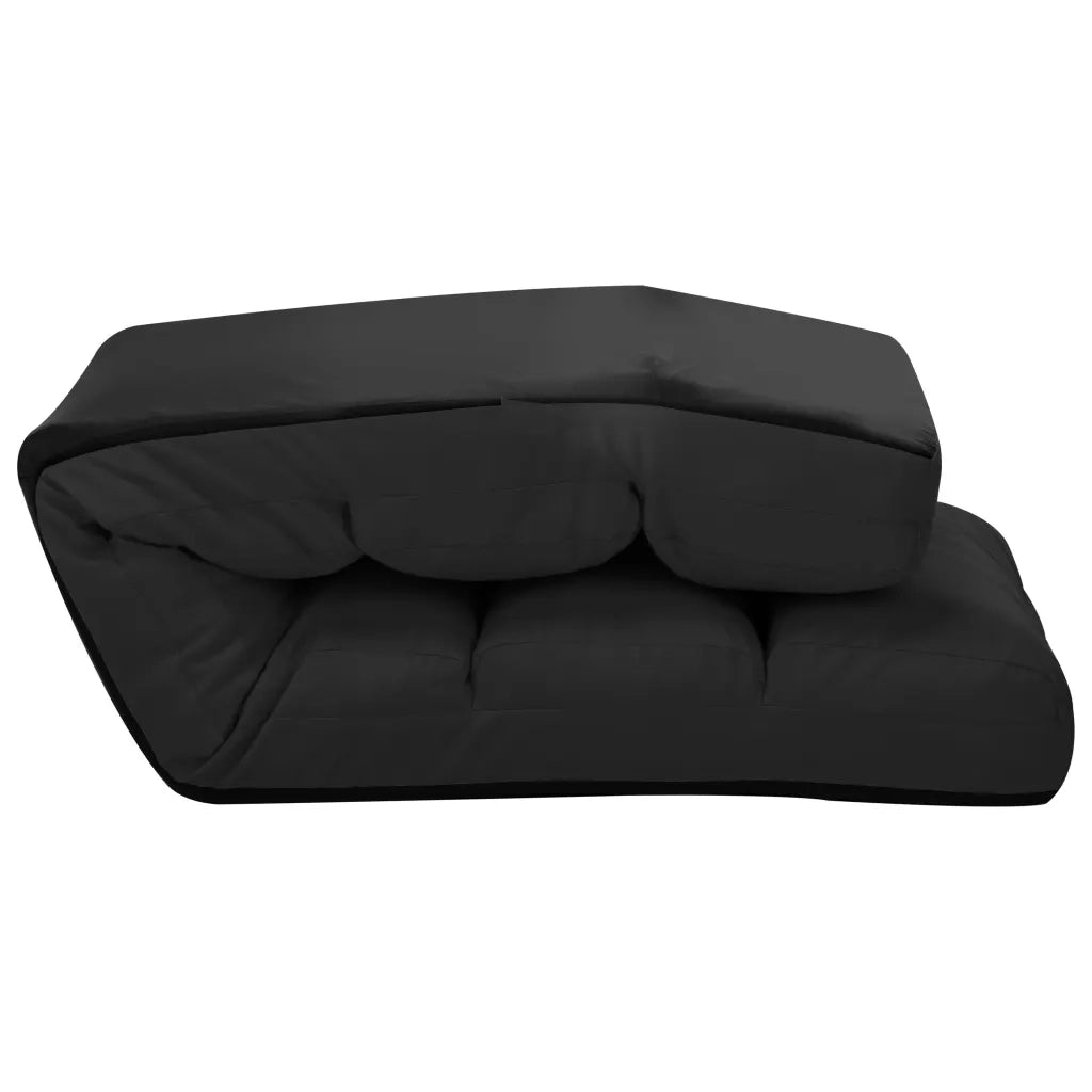 Sedia a Sdraio da Terra Pieghevole Nera in Similpelle CFW6258586