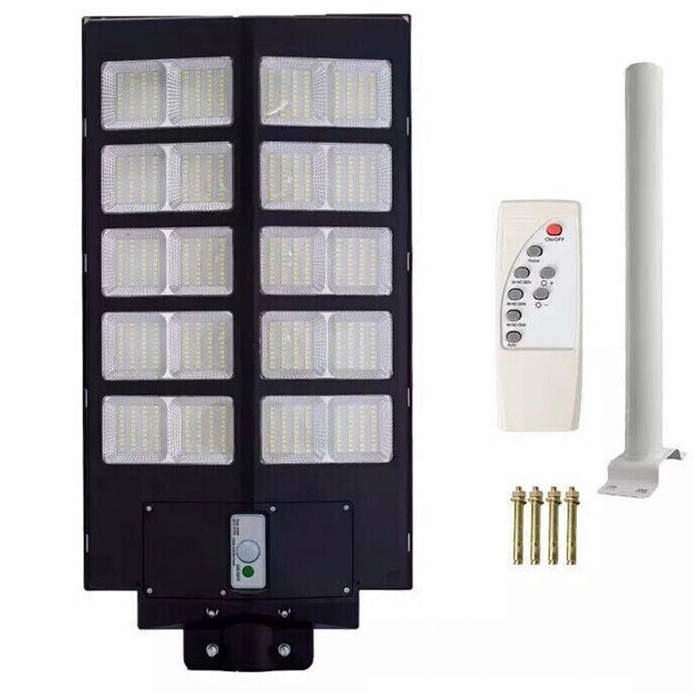 Trade Shop - Faro Led Lampione Stradale Con Pannello Solare 1000 W Crepuscolare Con Staffa -
