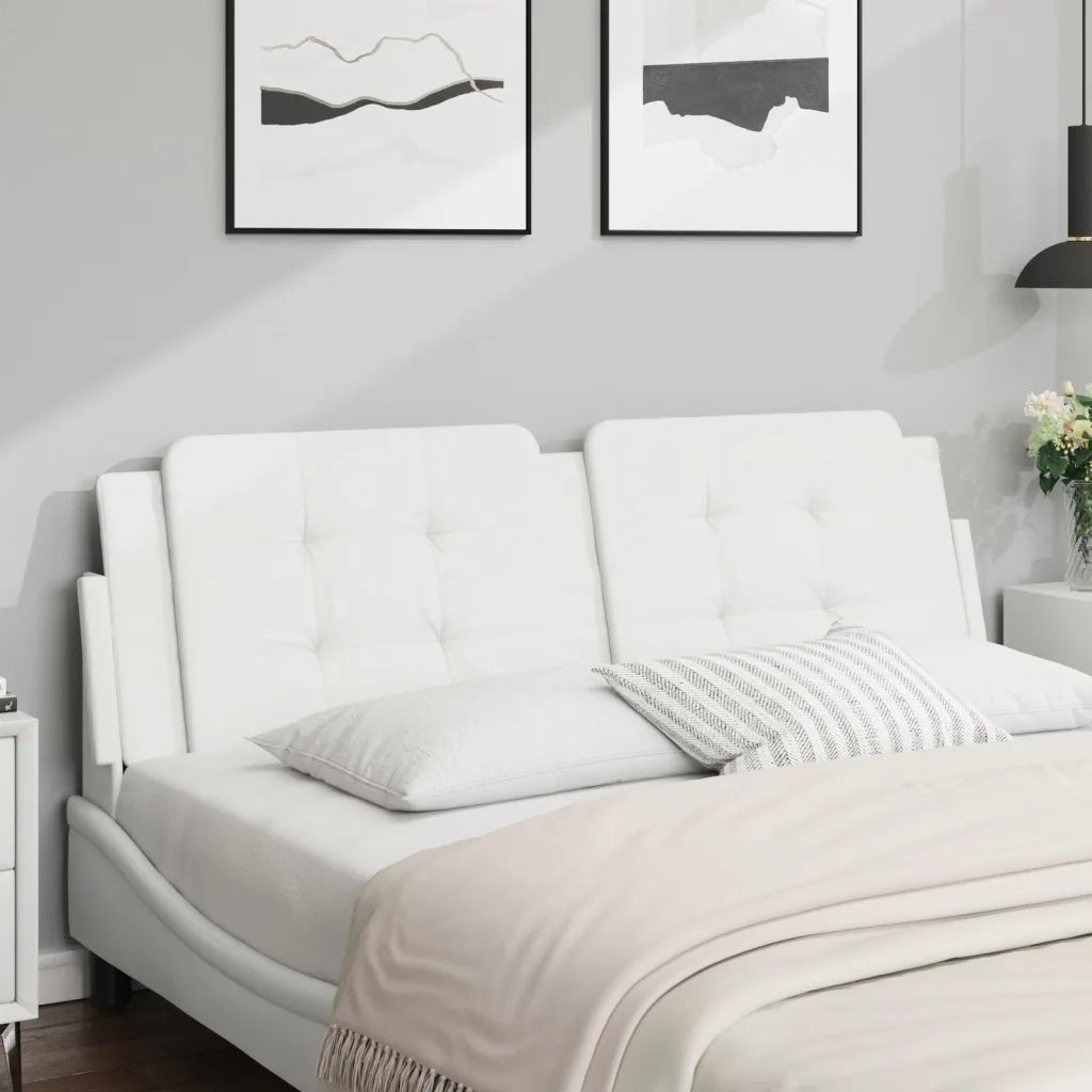 Cuscino Testiera Zadar Bianco 152 cm in Similpelle 374891