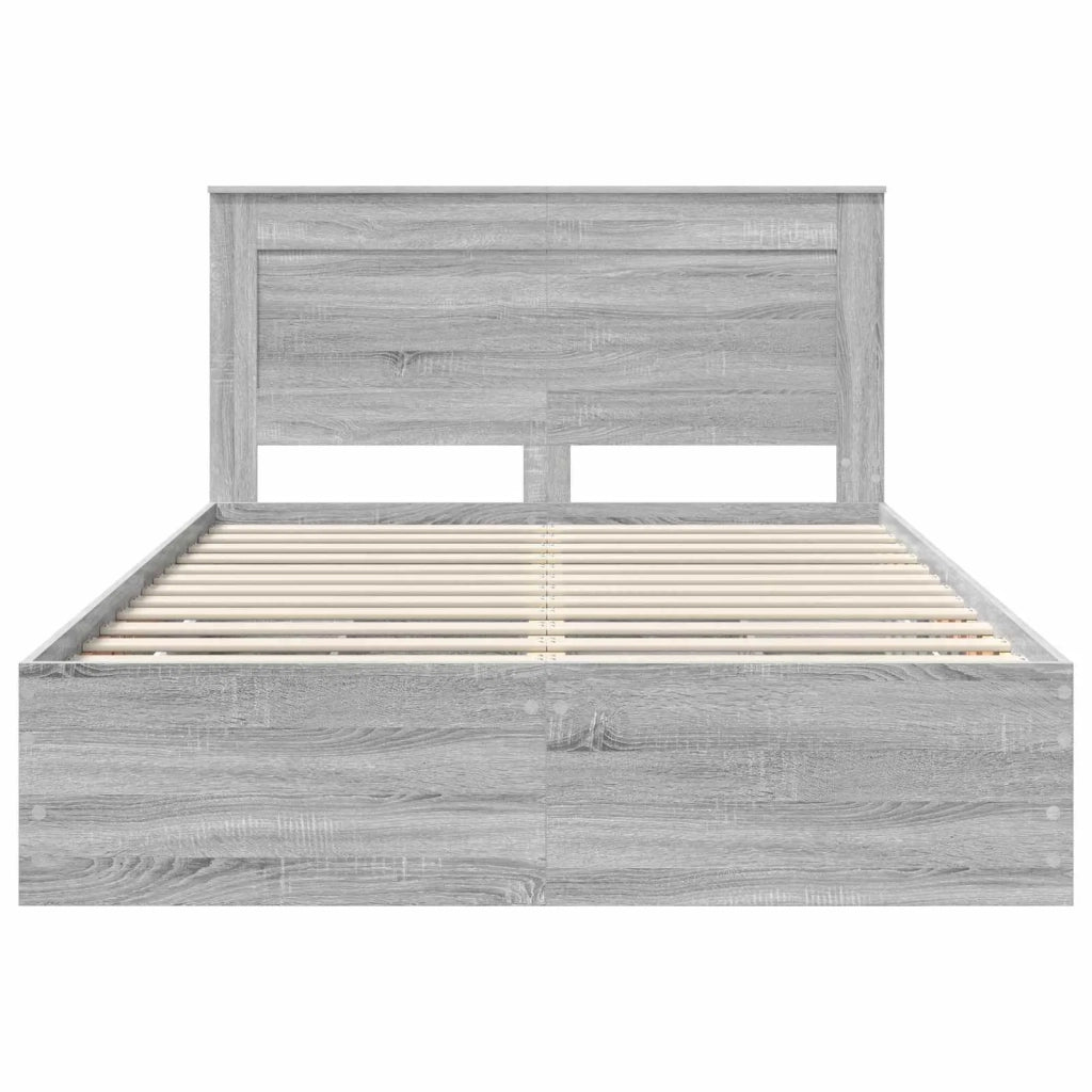 Struttura del letto con cassetto Grigio Sonoma 140 x 190 cm 3410176