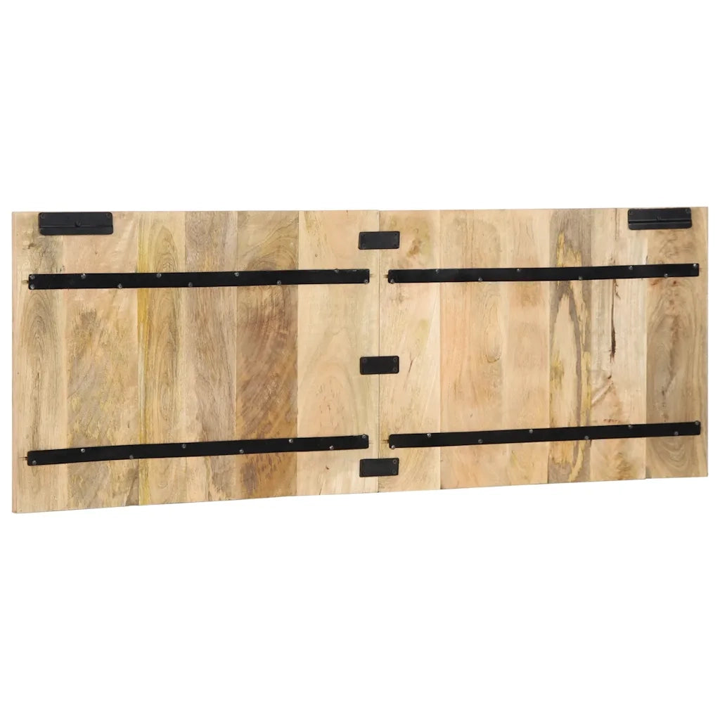 Testiera 140 cm in Legno Massello di Mango Grezzo 4017497