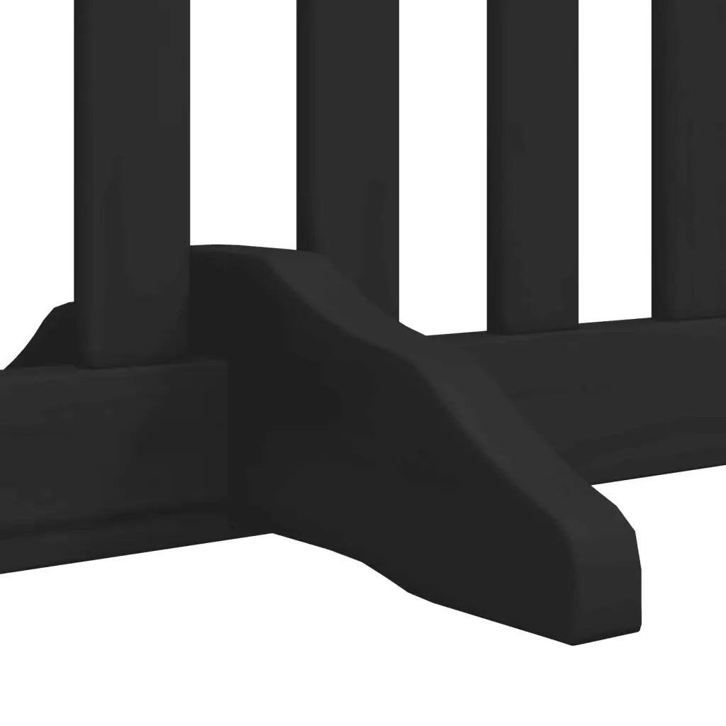 Cancello per Cani Porta Pieghevole Nero 4 Pannelli 320cm Pioppo 352259
