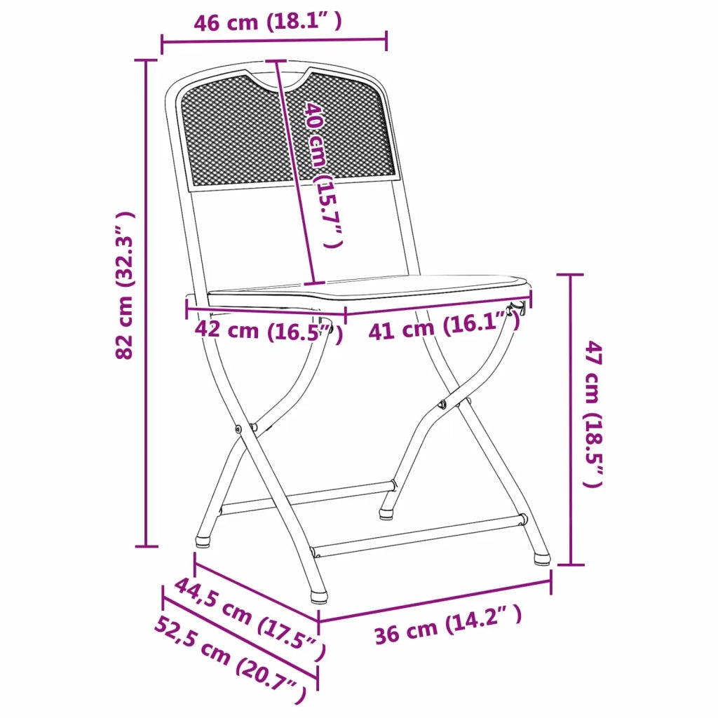 Set di Mobili da Esterno 7 pcs Antracite Ferro e Acciaio 3422899