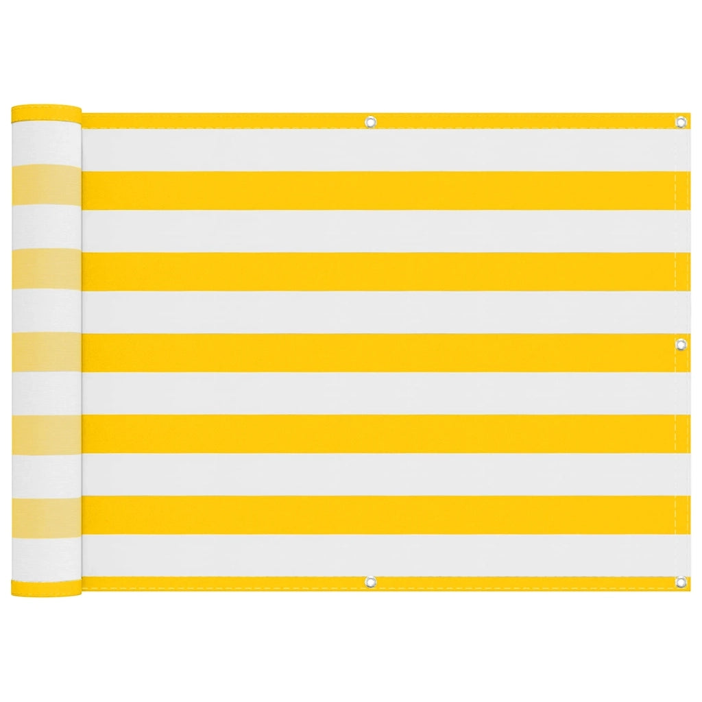 Schermo da balcone Giallo e Bianco 75 x 200 cm 42030618