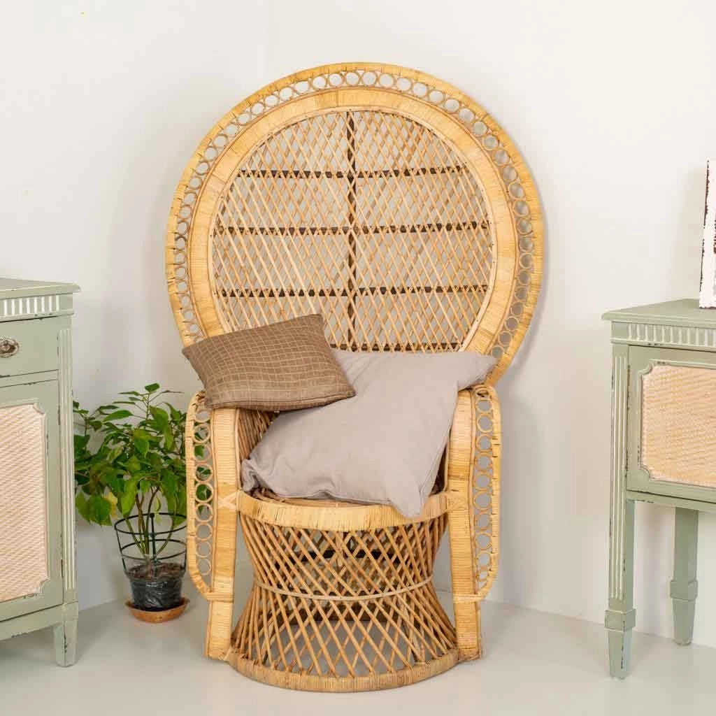 Poltroncina vintage in bambù marrone 96x49,5x140h