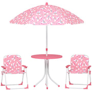 Set Tavolo e Sedie per Bambini con Ombrellone ¨C Minimal ¨C Rosa