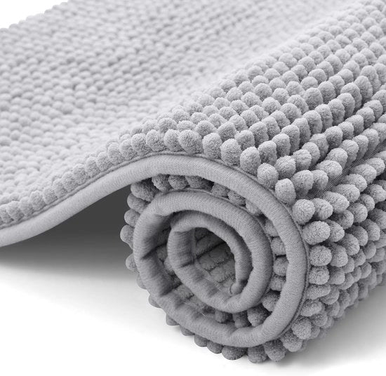 Piuma di Chenille per Bagno - Antiscivolo e Assorbente - 1 pezzo - Beige