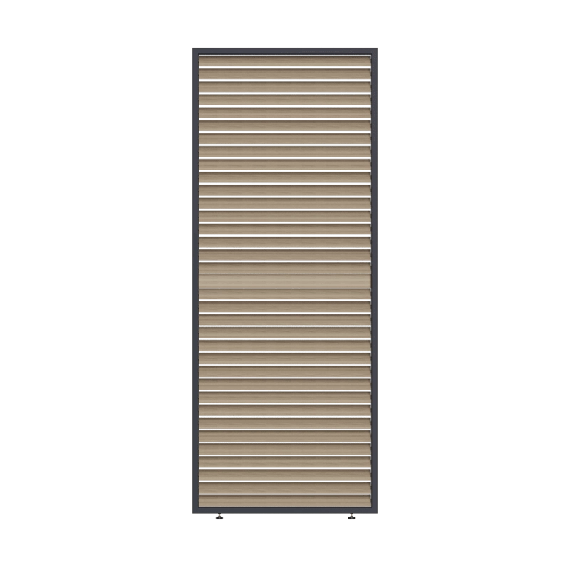 Pannello con lamelle mobili - Ombréa 1M - Antracite e legno