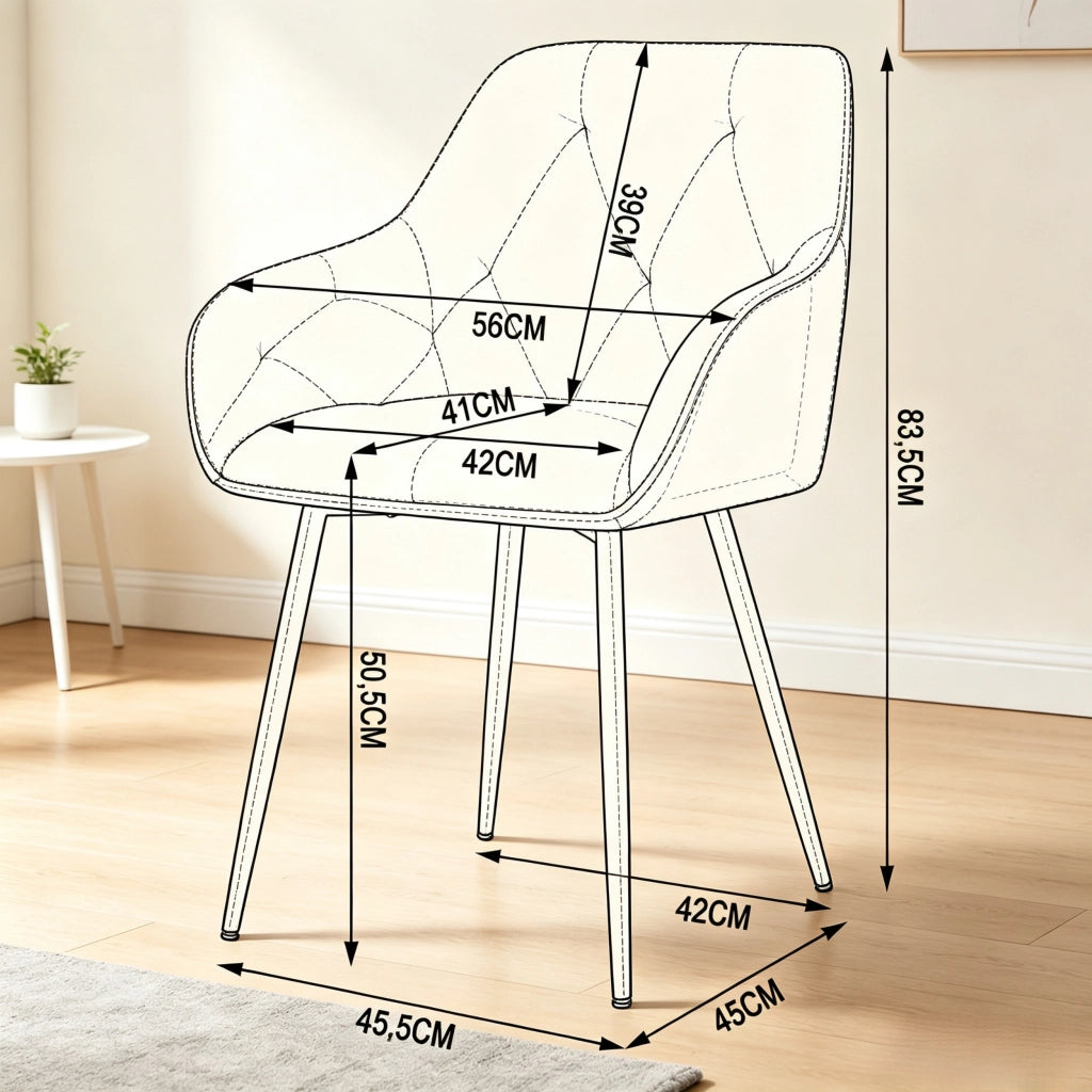 SEDIA Set da 2 pezzi 45,5x45x83,5 cm Similpelle Grigio Scuro