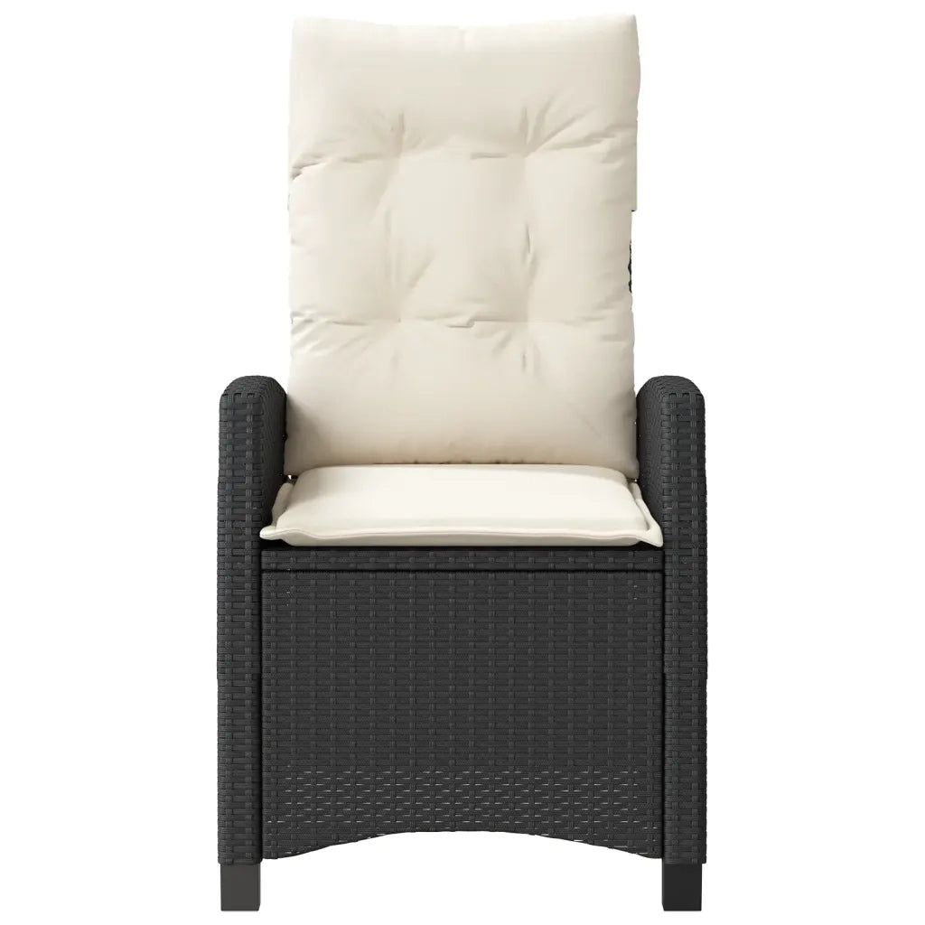 Set da Bistrò 3 pz con Cuscini Nero in Polyrattan 365224