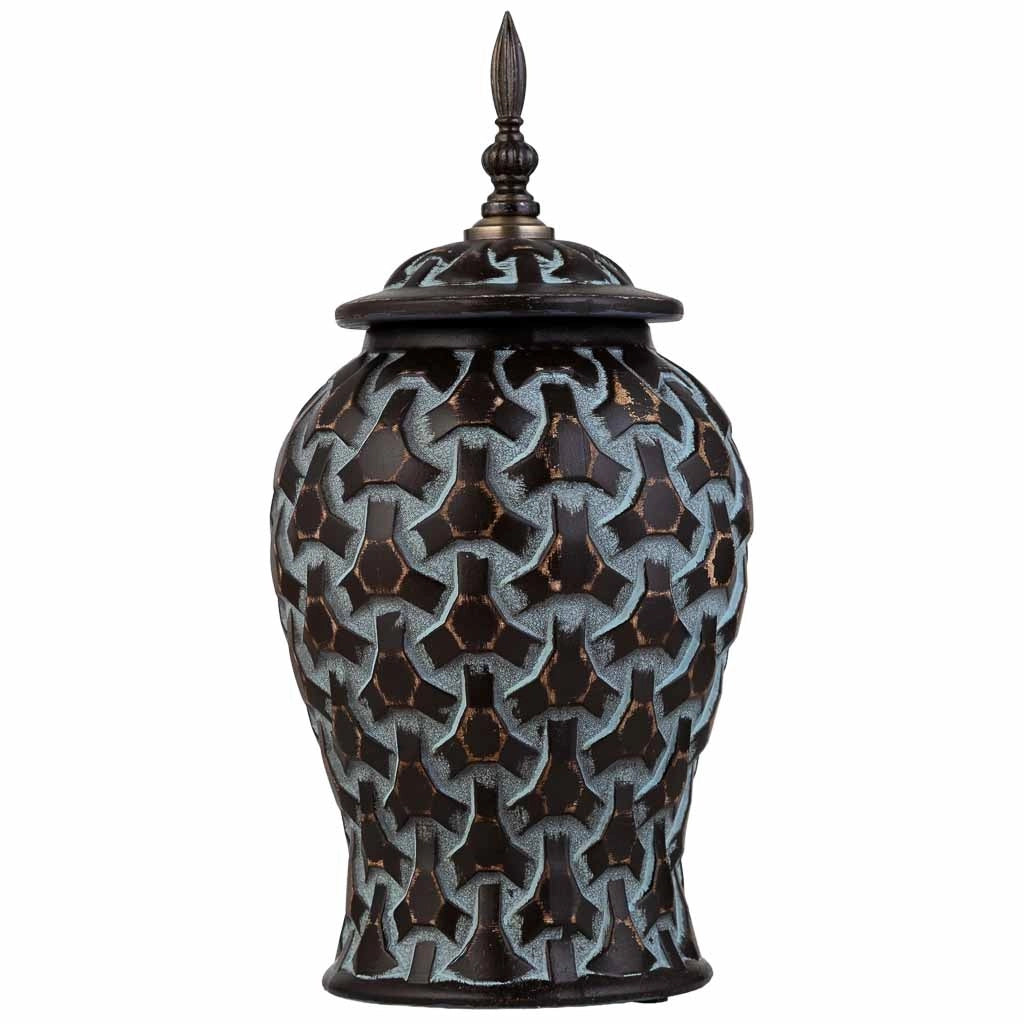 Vaso ceramica nero, d16,5x37h cm
