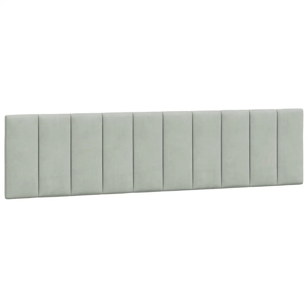 Letto con Materasso Hanko Grigio Chiaro 200x200cm Velluto