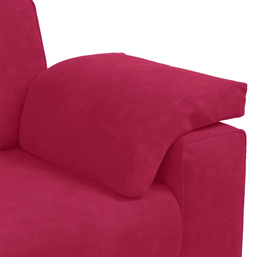Divano Divanetto Rosso Vino 180x77x82 cm in Velluto 4105271