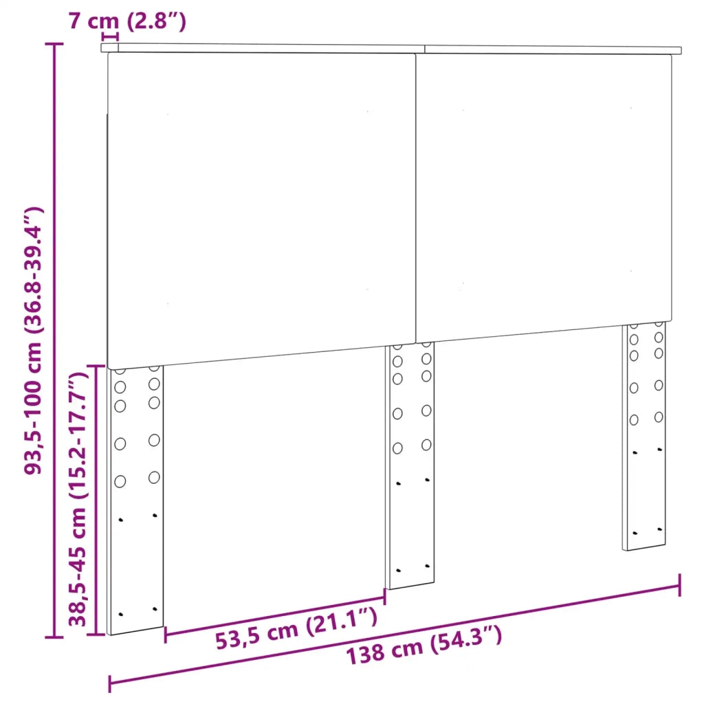 Testiera | Testata Quercia marrone 100 cm Legno ingegnerizzato