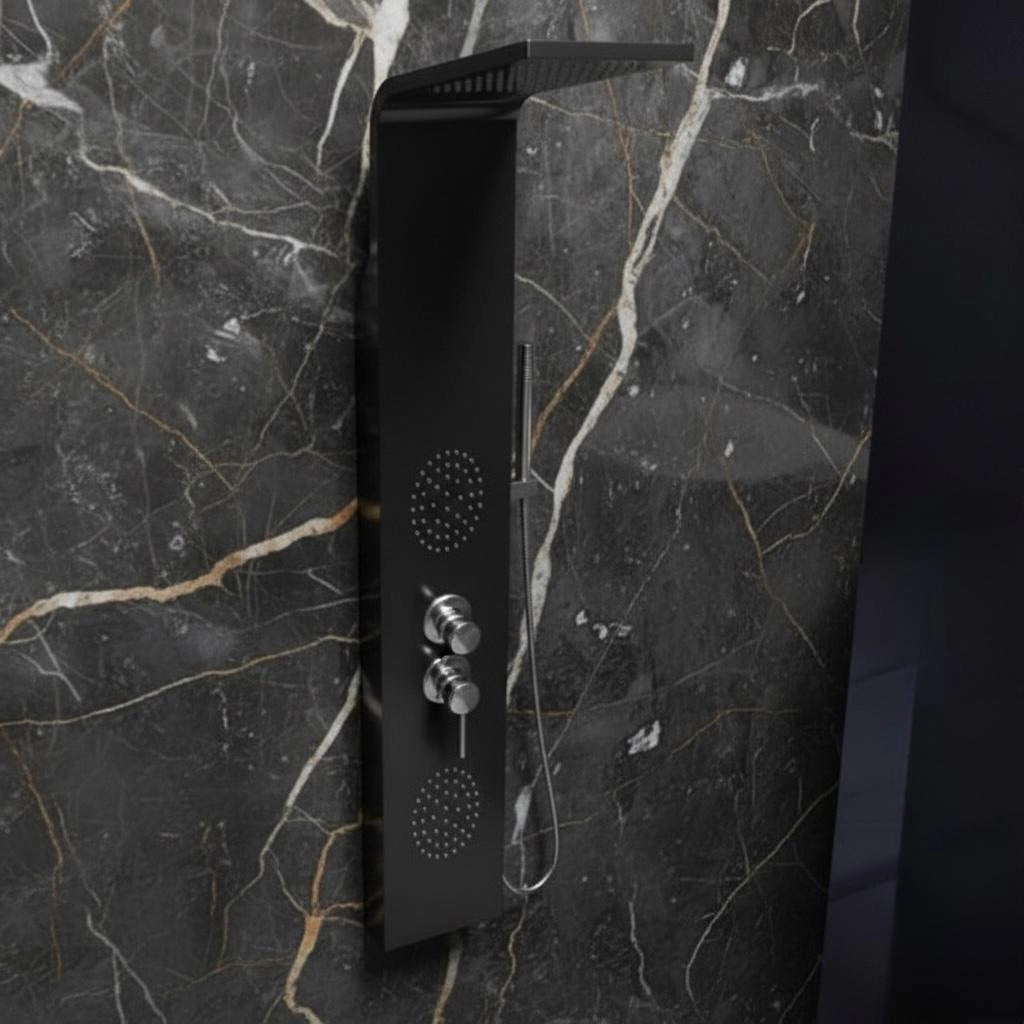 Colonna doccia pannello idromassaggio effetto cascata YH8121 RUSSIA - Nero