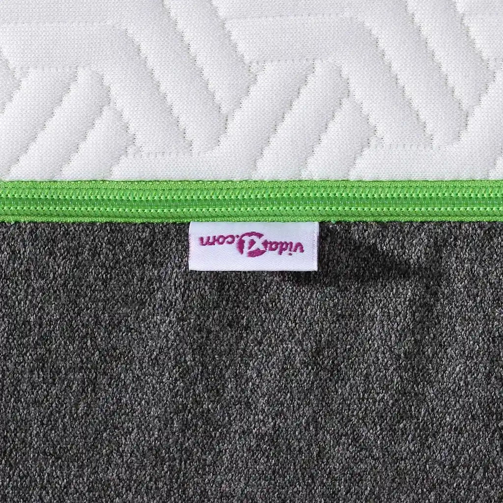 Materasso Bianco e Grigio 90 x 190 cm Tessuto Jacquard 4106361