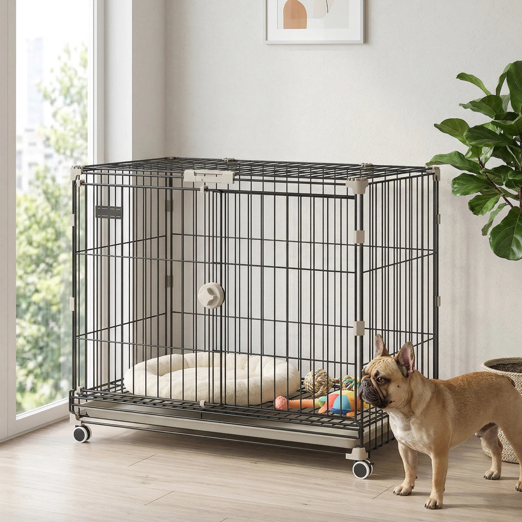 Cage per Cani ¨C Minimal ¨C Nero 75.5x46x64.5cm