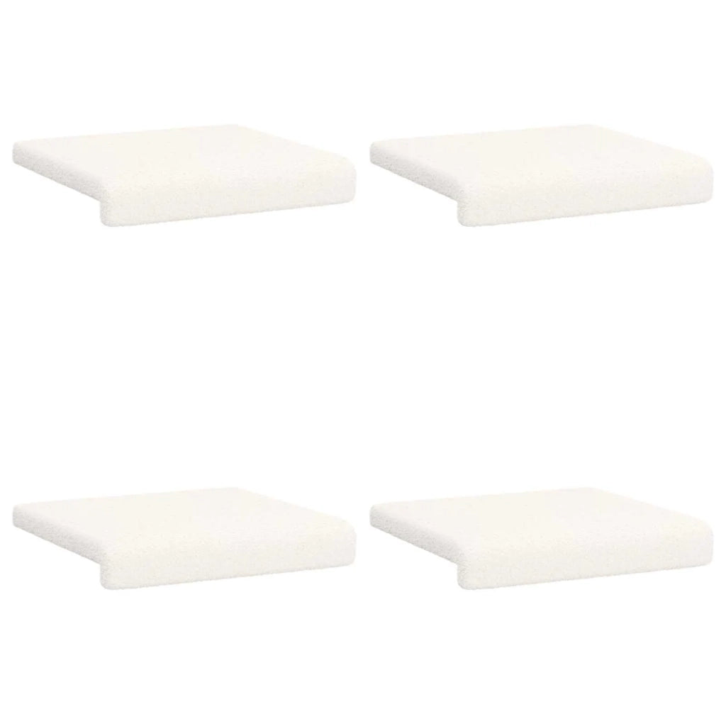 Cuscino per panchina 4 pcs Tessuto Sherpa Crema 42043150