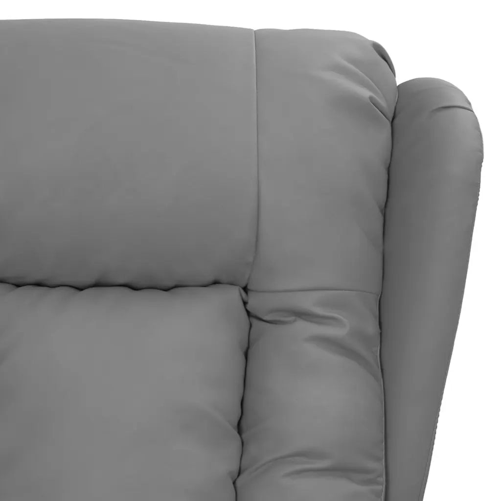 Poltrona | Sedia Relax Reclinabile Grigia in Similpelle