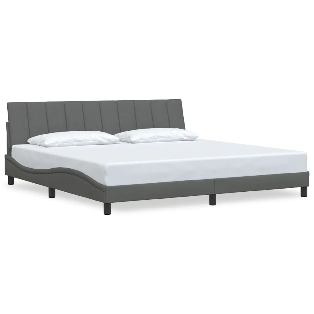Giroletto senza Materasso Hanko Grigio Scuro 200x200 cm Tessuto 3310413