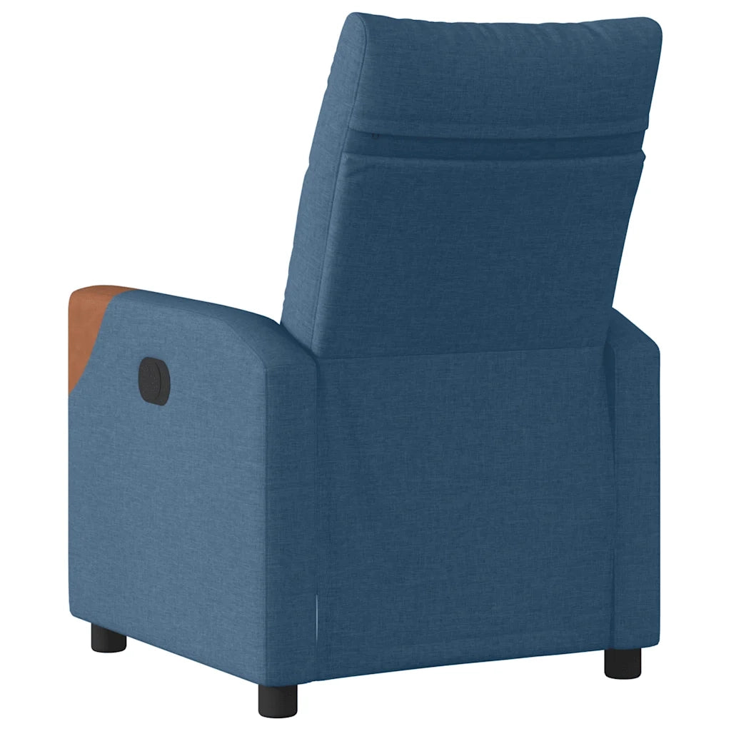 Poltrona Reclinabile Blu in Tessuto 4104815