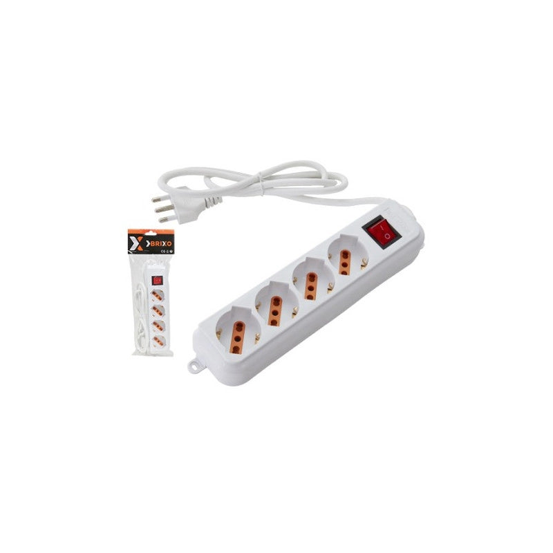 Multipresa Brixo a 3 Posti con Interruttore Bipolare 10/16A