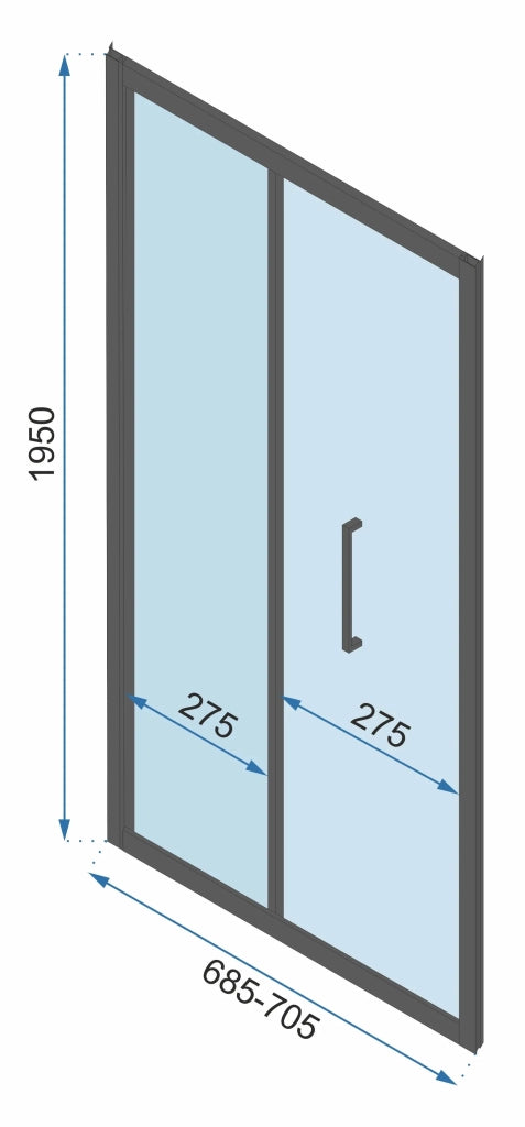Cabina Doccia A Parete Rapid Fold 90x80