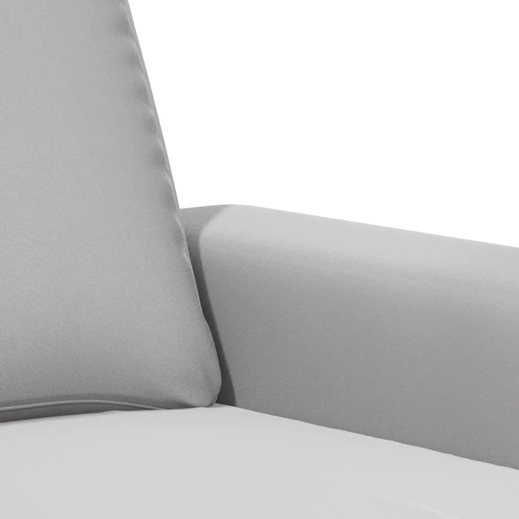 Divano a 2 Posti Grigio Chiaro 140 cm in Tessuto Microfibra 348982