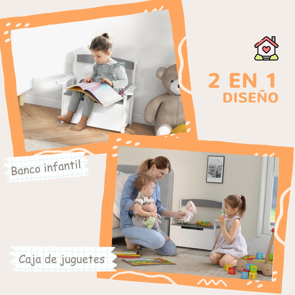 Scrivania per Bambini con Ripiani e Cassetto ¨C Minimal ¨C Grigio e Bianco 68.5x34x58 cm