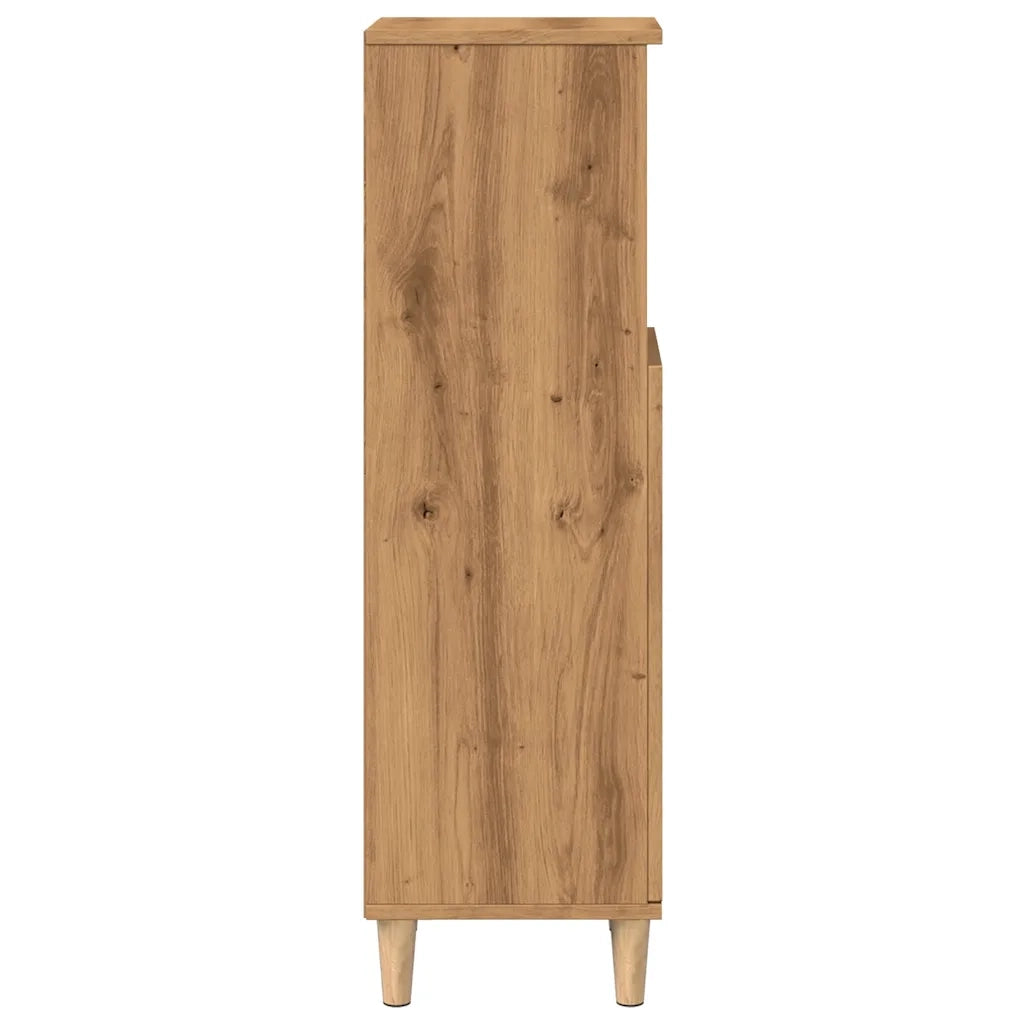 Armadietto da Bagno | Armadio da bagno Rovere Artigianale 30x30x100 cm Truciolato