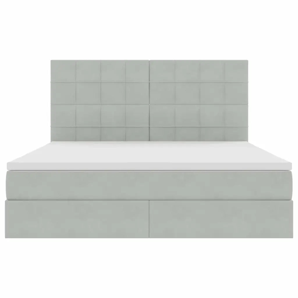 Letto con contenitore e materasso Grigio chiaro 180 x 200 cm 3372045