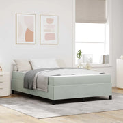 Struttura del letto Grigio chiaro 140 x 190 cm Tessuto