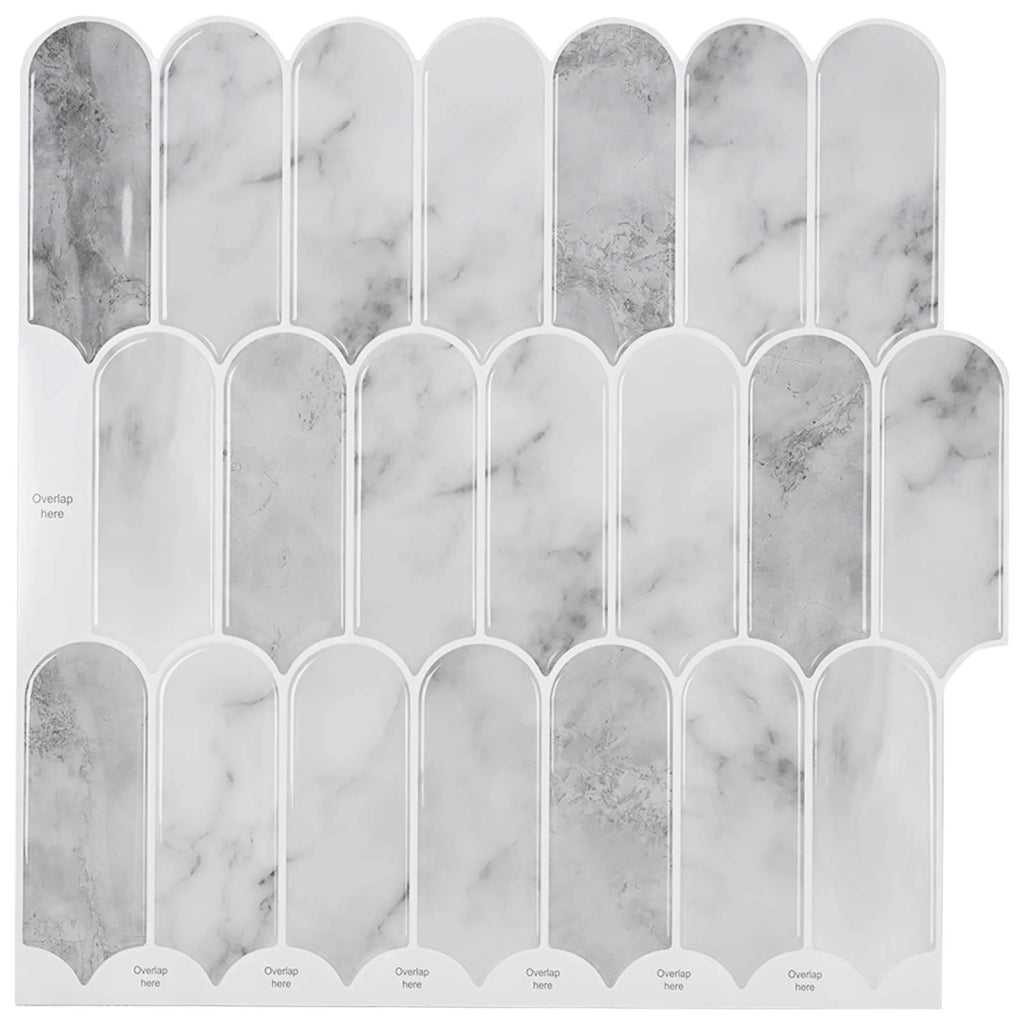 Piastrella Piuma 50 pz Marmo Grigio 30 x 30 cm CFW9071576