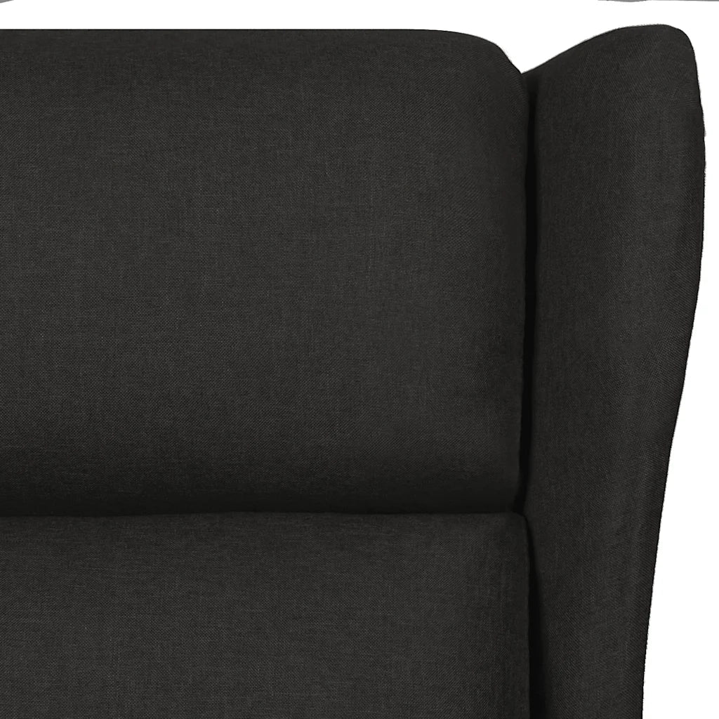 Poltrona Massaggiante | Sedia Relax Reclinabile Nera in Tessuto
