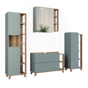 Vicco Set di mobili da bagno Sonoma/blu 4 parti