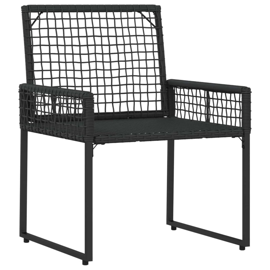 Set di Mobili da Esterno con cuscino 4 pcs Nero e Turchese 42025169