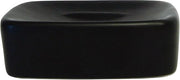 Piatto per Sapone in Ceramica Nera Retro - 3.2 cm x 10.5 cm
