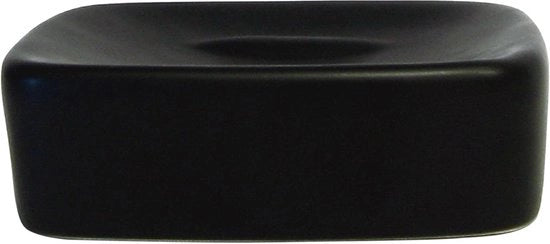 Piatto per Sapone in Ceramica Nera Retro - 3.2 cm x 10.5 cm