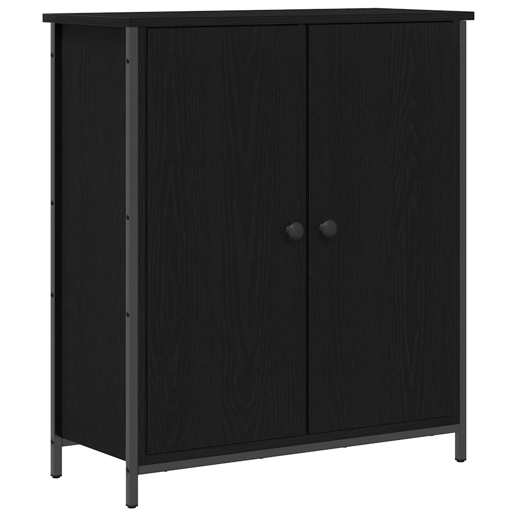 Credenza Rovere Nero 70 x 30 x 80 cm Legno multistrato 862975