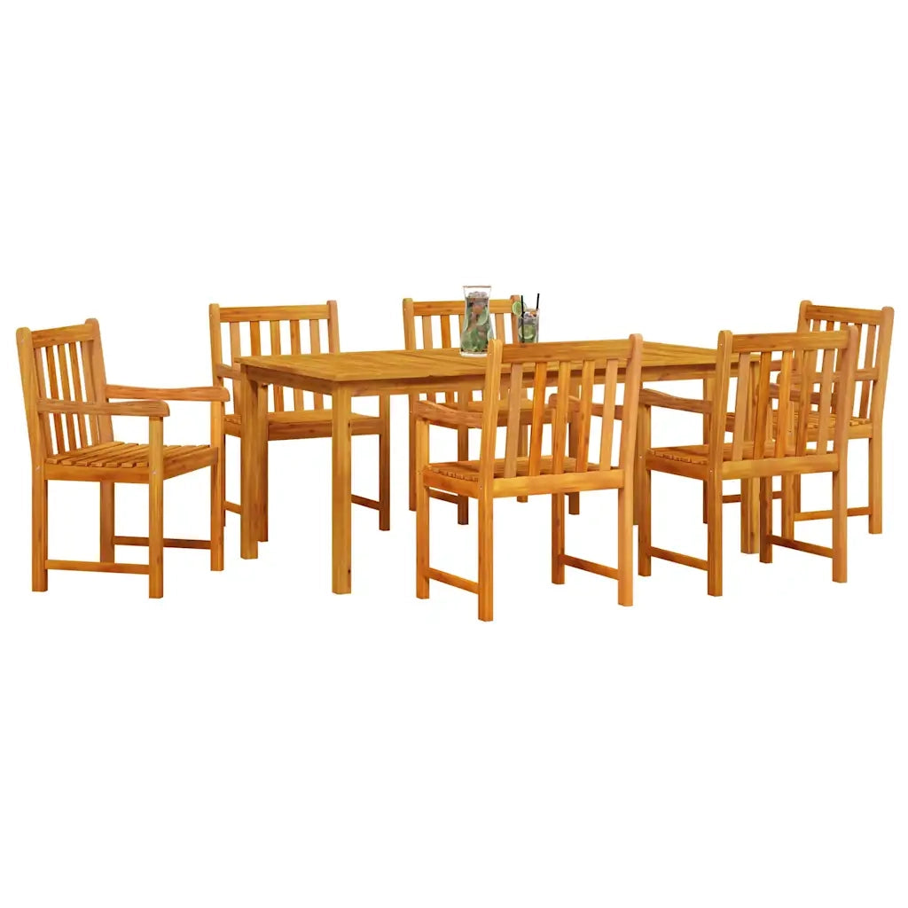 Set da Pranzo per Giardino 7 pcs Marrone 3375647