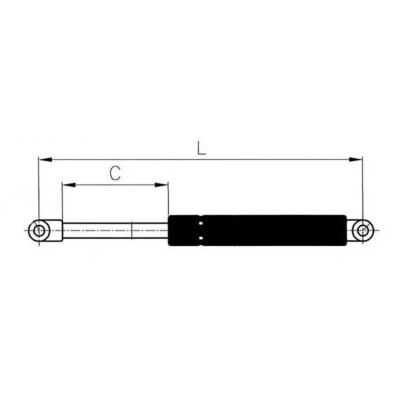 MOLLA A GAS INOX MM.375 20 KG.