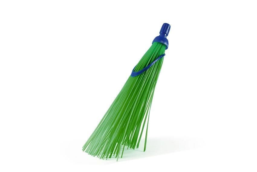 Perfetto 0001C Scopa Spazzina Senza Manico in Polipropilene per Esterni Uso Professionale colore Verde