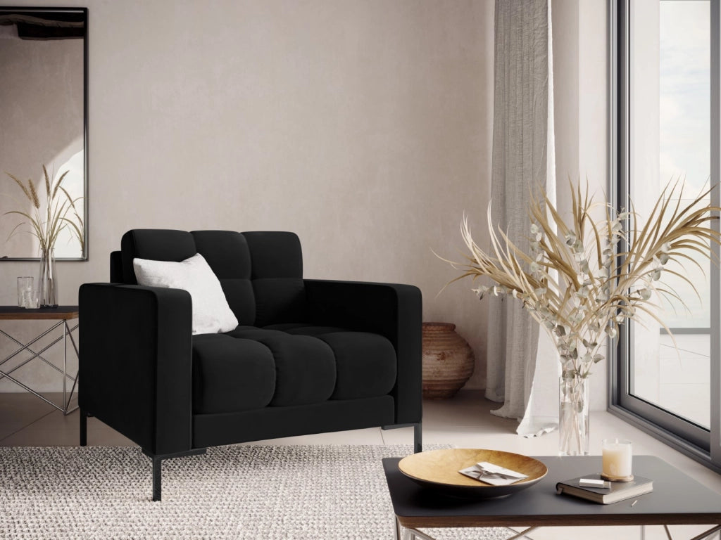 Cosmopolitan Design - Poltrona "Bali" in velluto nero 