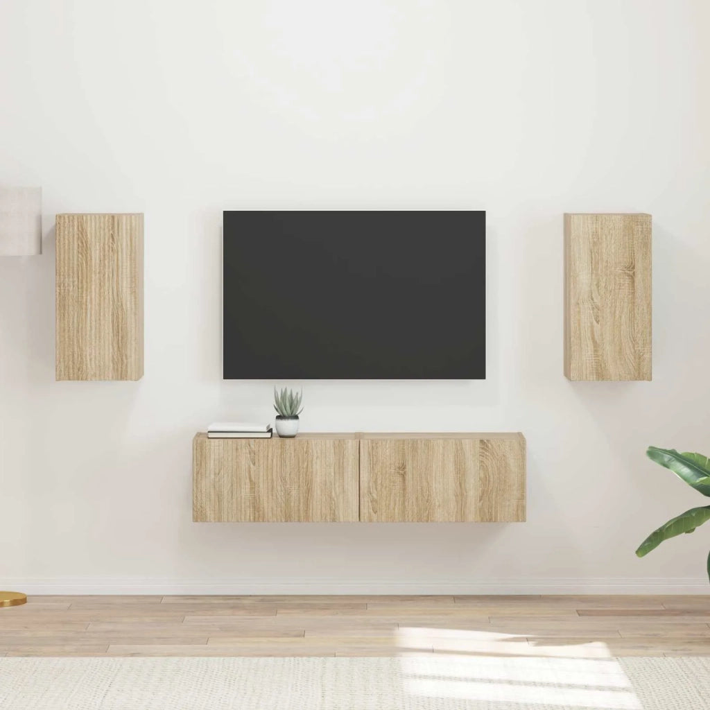 Set mobile TV 4 pcs Rovere Sonoma Legno multistrato
