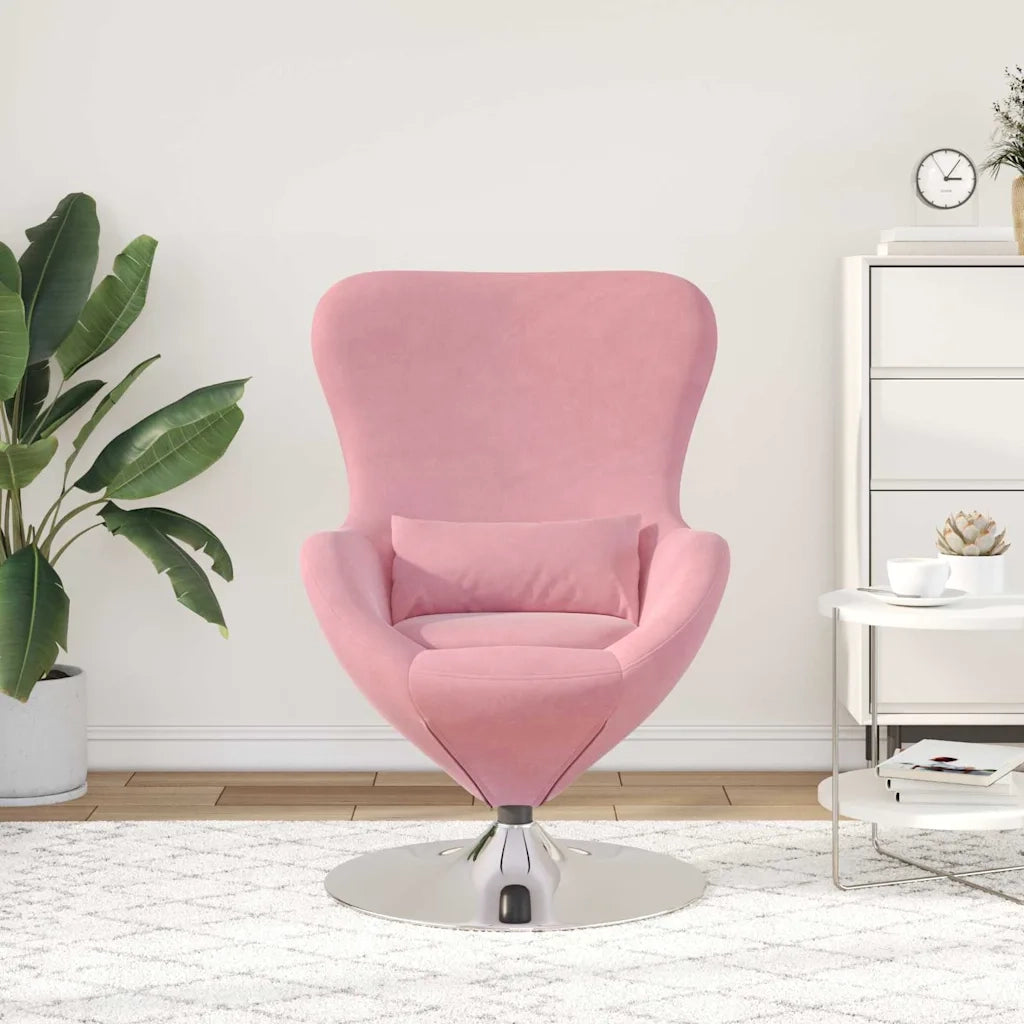 Poltrona | Sedia Relax uovo Rosa Velluto